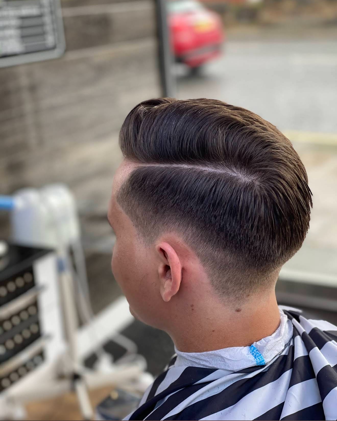 Pompadour with low fade