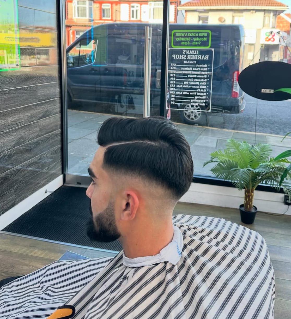 Side profile skin fade