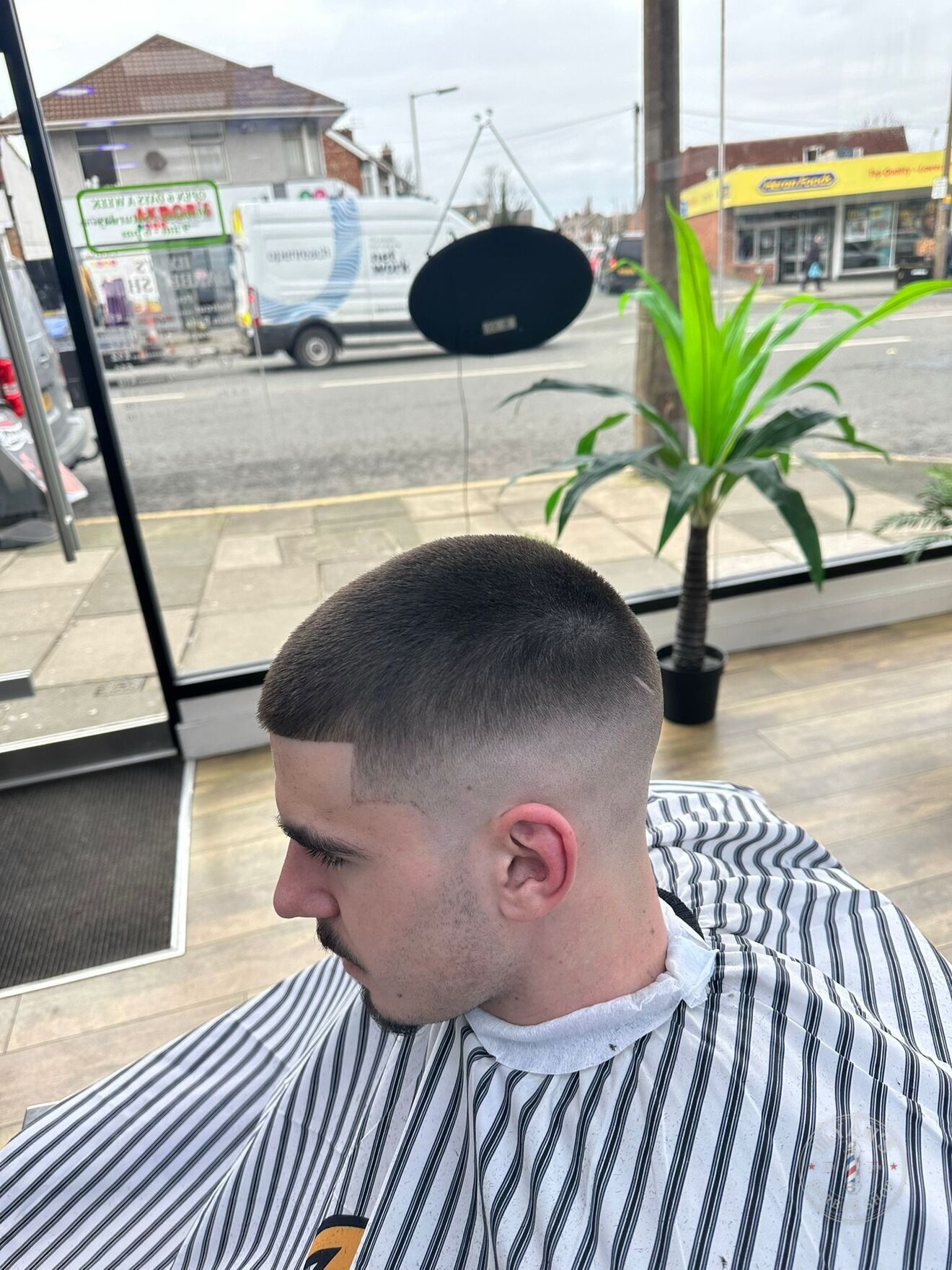 Crew Cut with Fade at Ilyan's Barber Shop