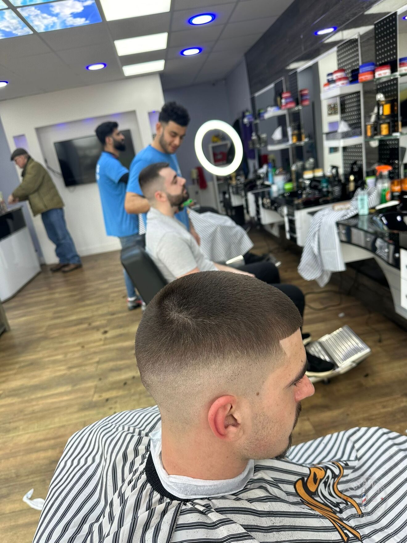 Short Crop with Low Fade at Ilyan's Barber Shop