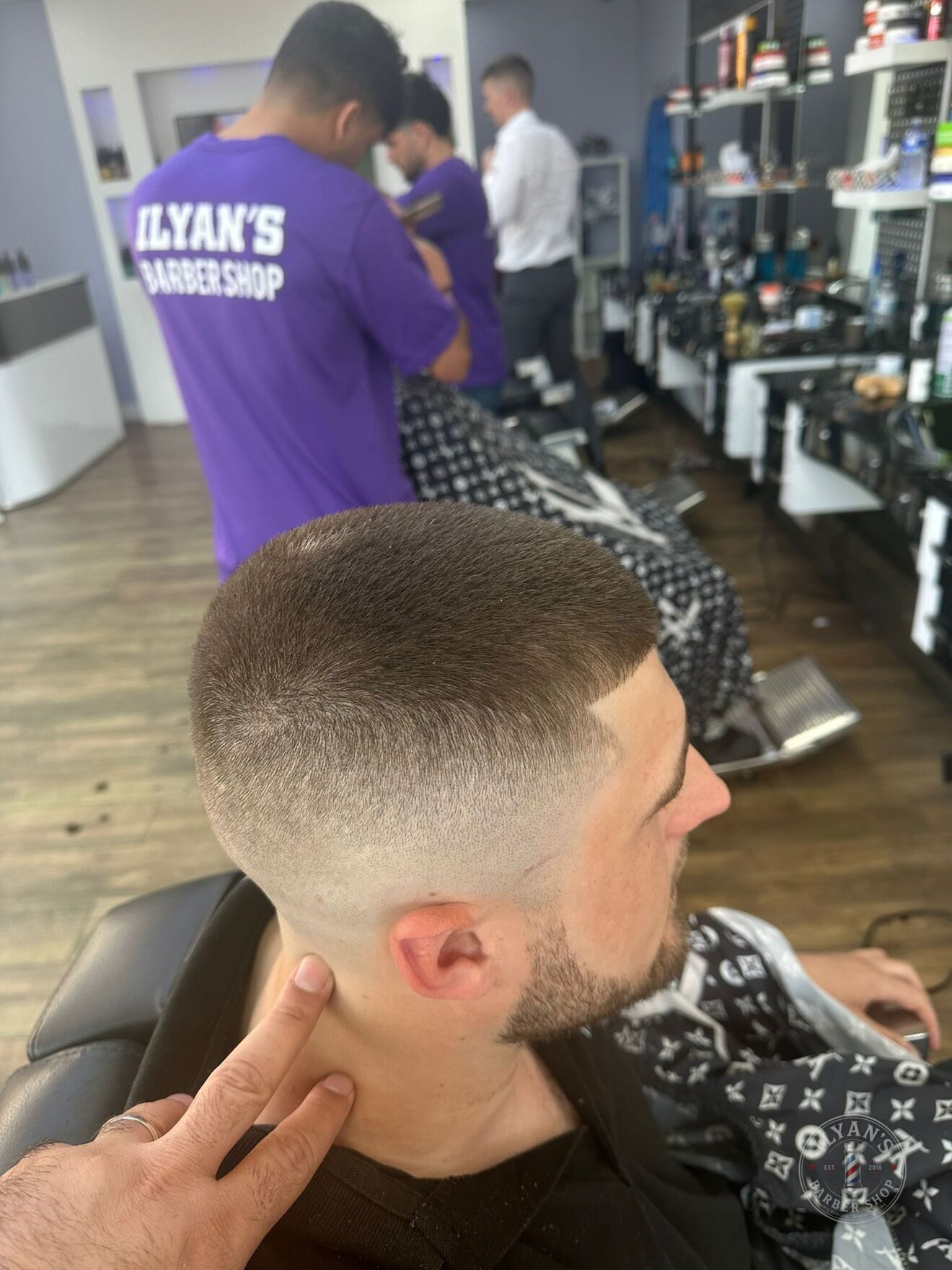 Crop Fade with Beard at Ilyan's Barber Shop