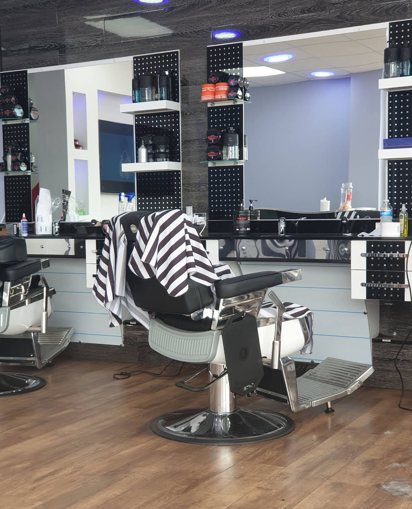The chair and mirrors